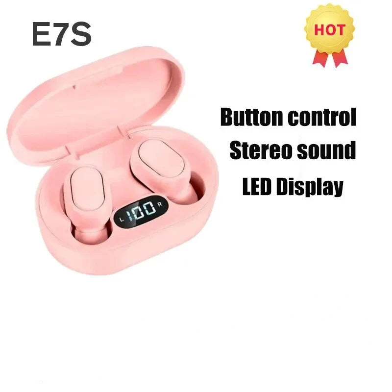 E7S Pro Wireless Earbuds — Bluetooth 5.3, Active Noise Cancellation & Waterproof Sport Headphones with Mic